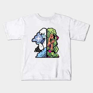 Winter and Mother Nature Kids T-Shirt